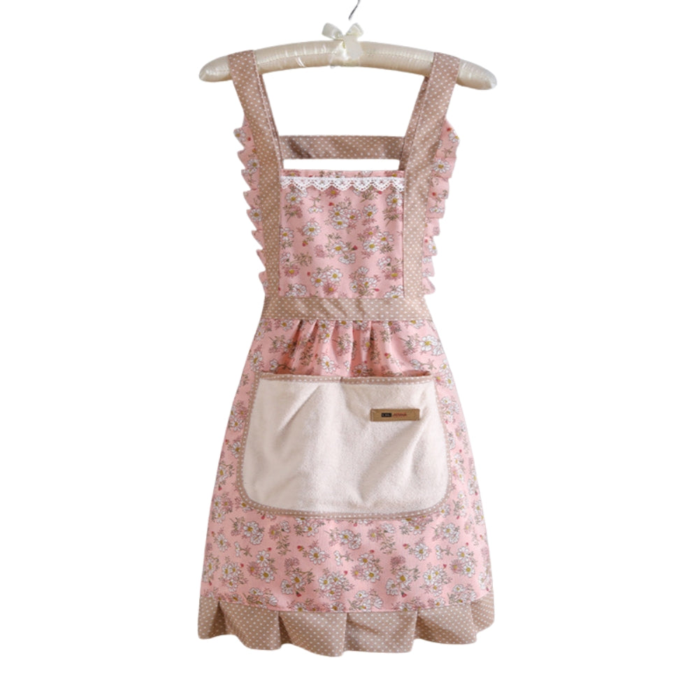 Tablier de cuisine en coton floral pour la cuisson