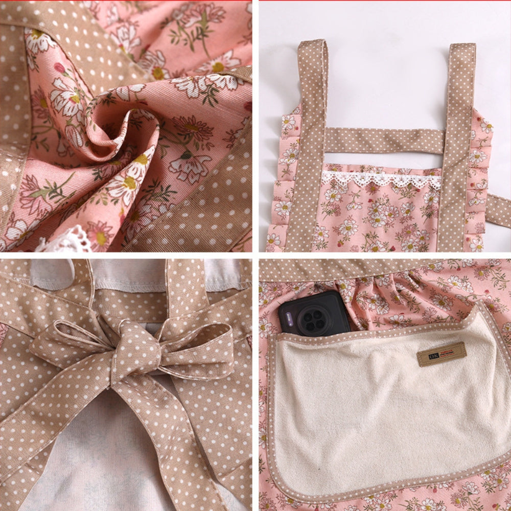 Tablier de cuisine en coton floral pour la cuisson