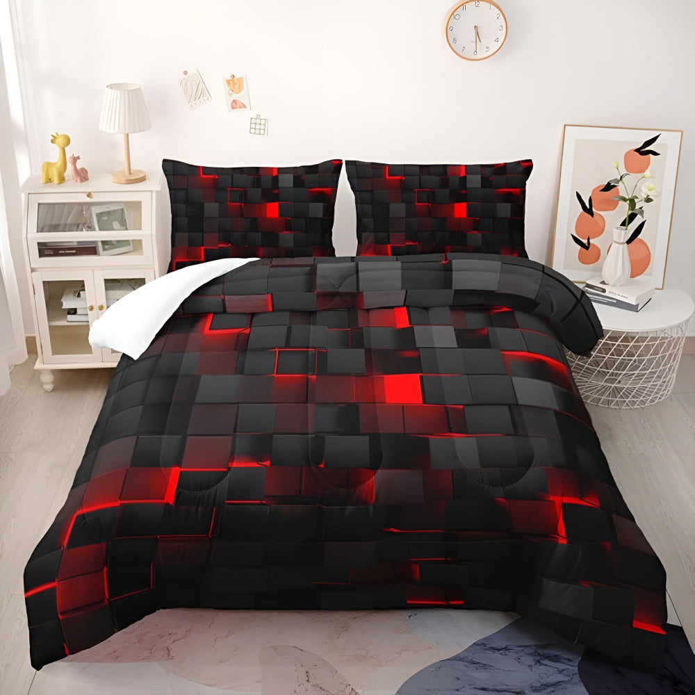 Ensemble de couverture à motif 3D moderne