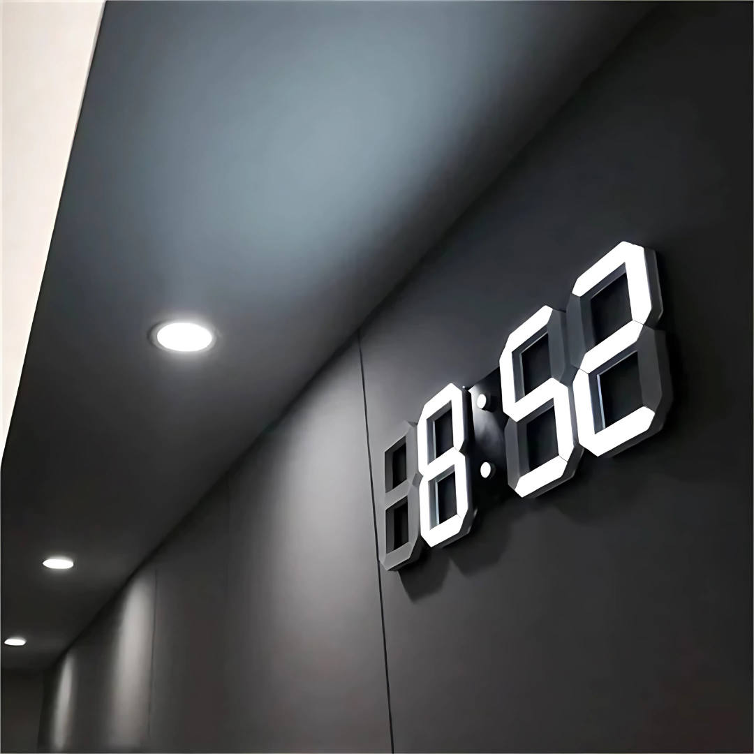 Horloge murale LED 3D numérique