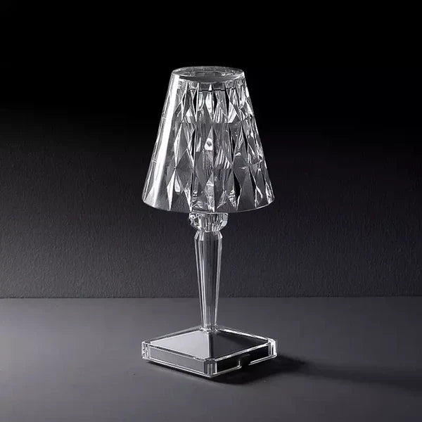 Lámpara de mesa LED con efecto cristal