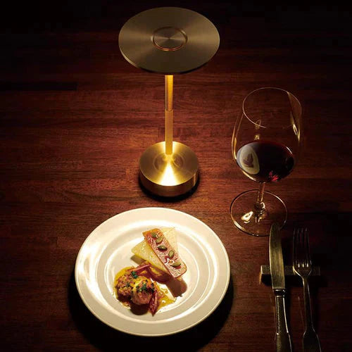 Table Lamp Gold Wireless LED for Indoor Use