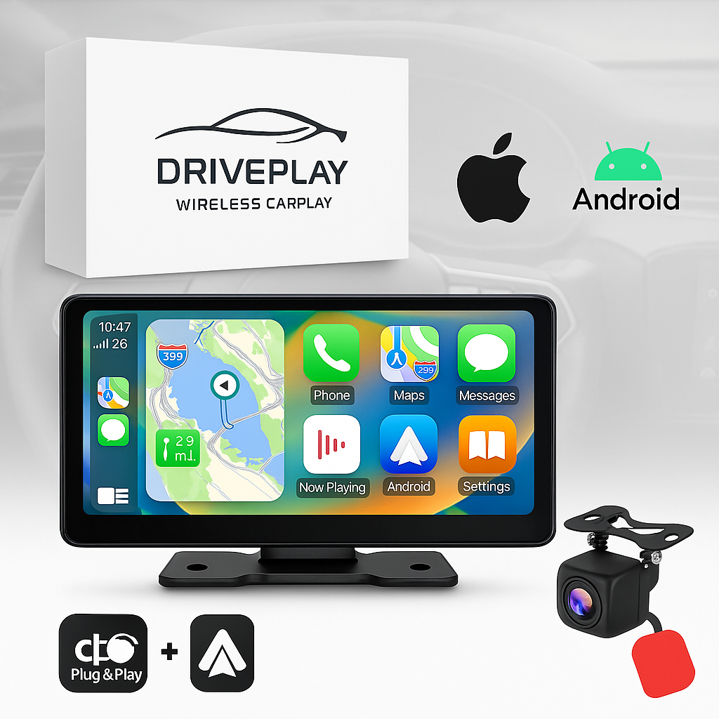 Wireless Car Display with Touchscreen Navigation