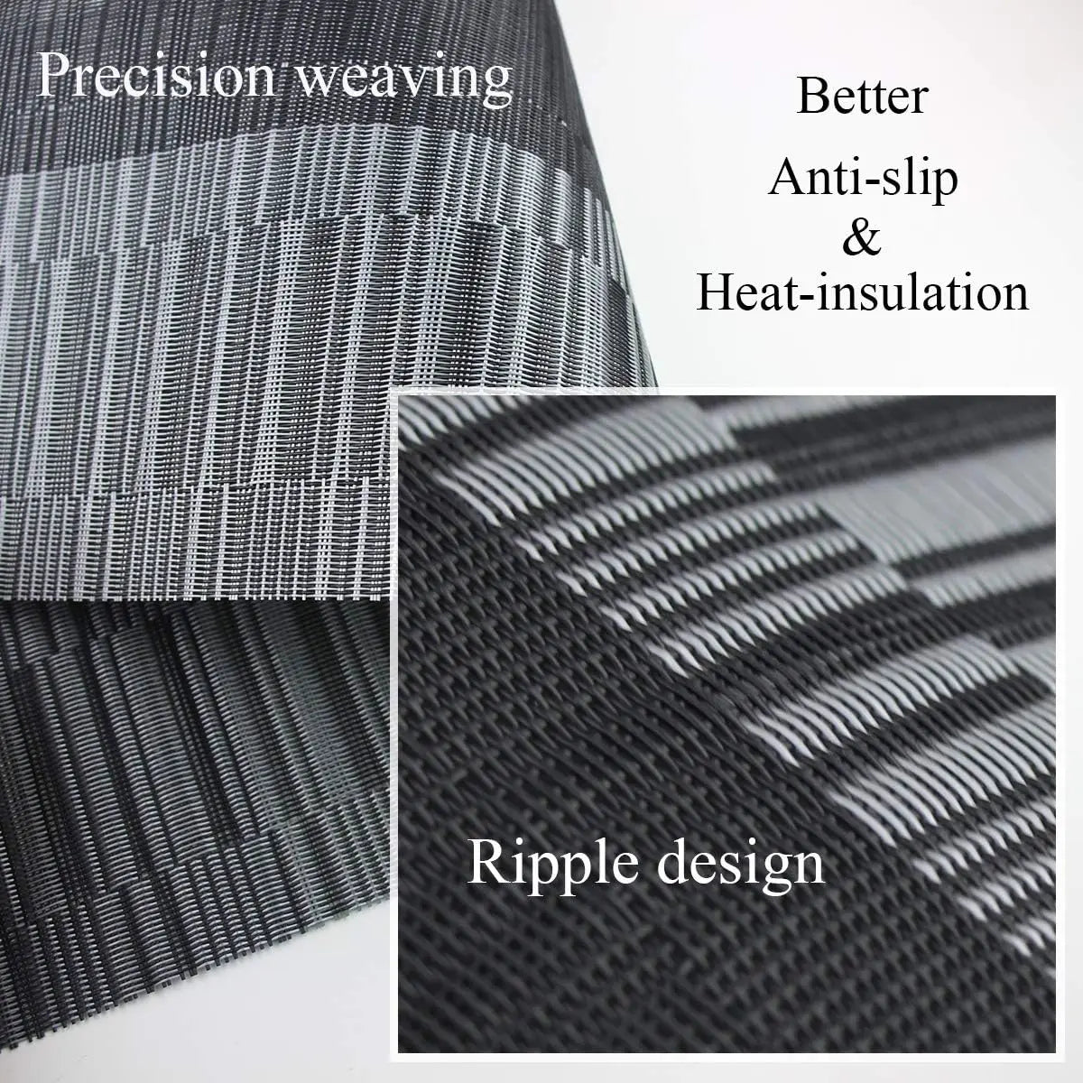 Washable Heat Resistant Vinyl Placemats Set