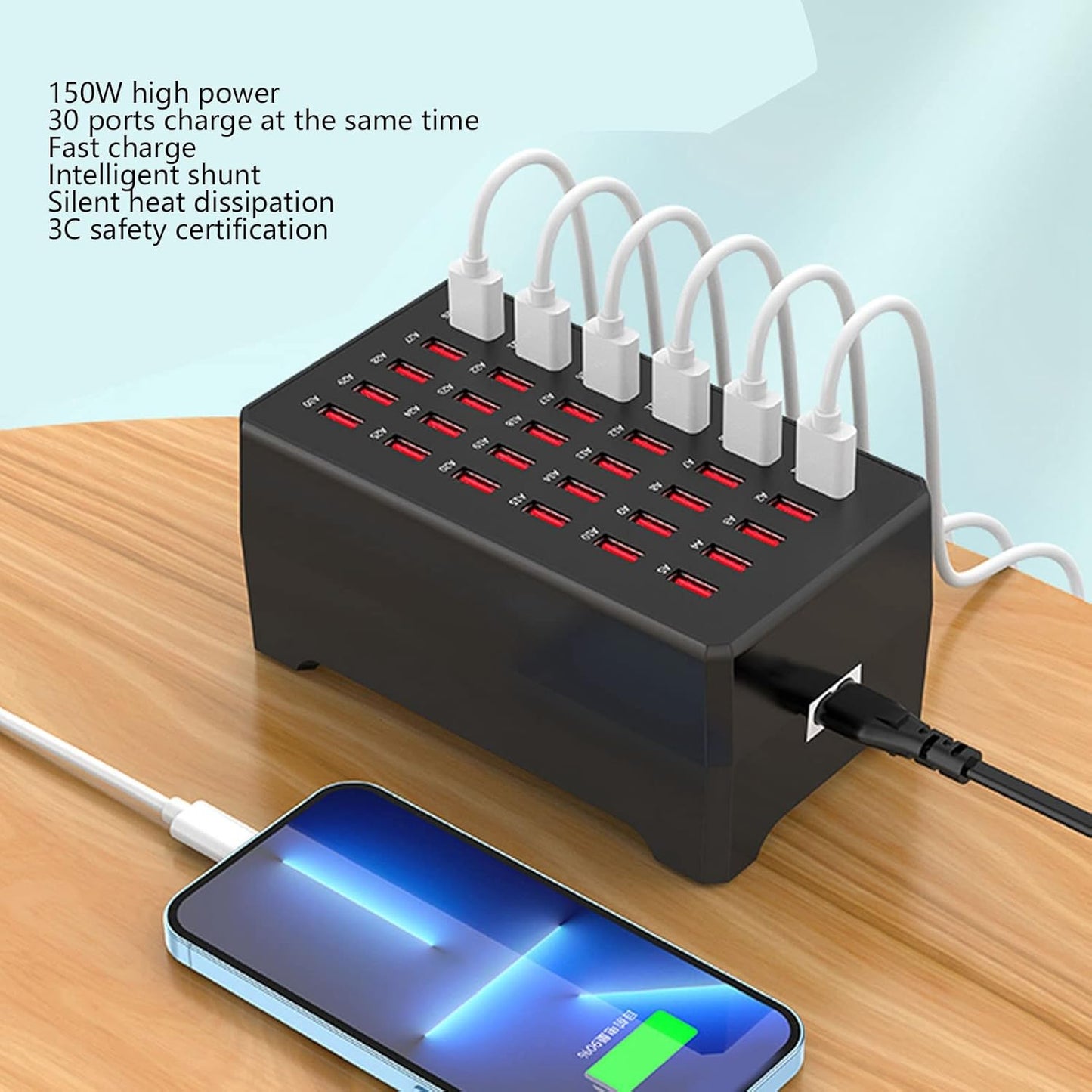 Station de charge de bureau USB multi-port
