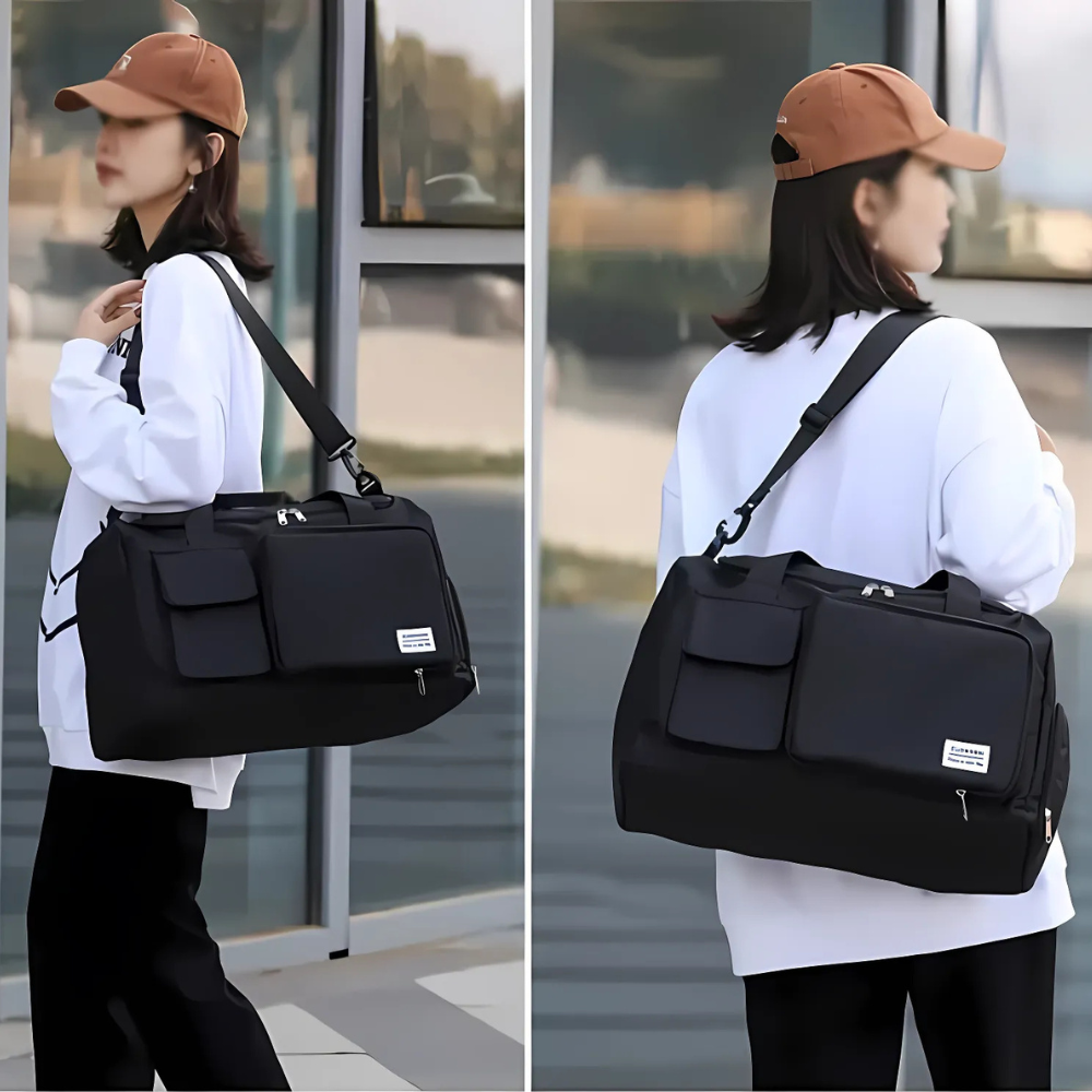 Unisex Large Travel Duffel Bag | Lightweight Multi Pocket