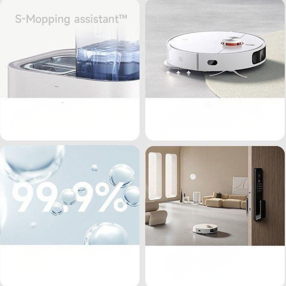 Aspirateur Robot Intelligent 3en1 Balai Sécheur Machine de Nettoyage de Sol