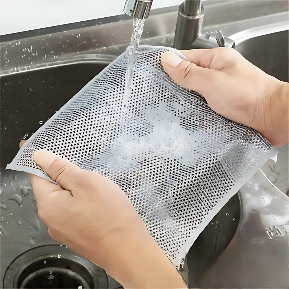 Zestaw ścierek do czyszczenia z drucianej siatki kuchennej