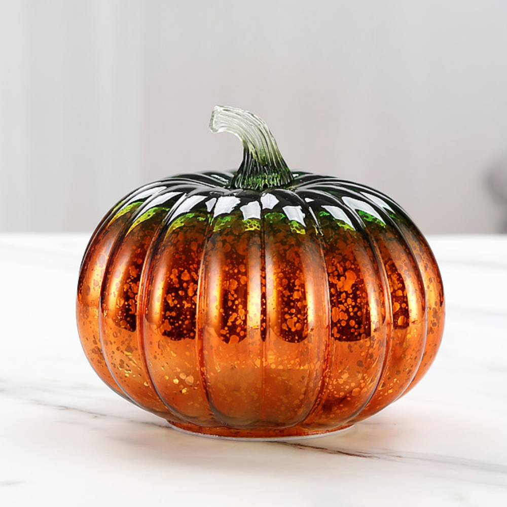 Décorations d'Halloween Citrouille en Verre à LED