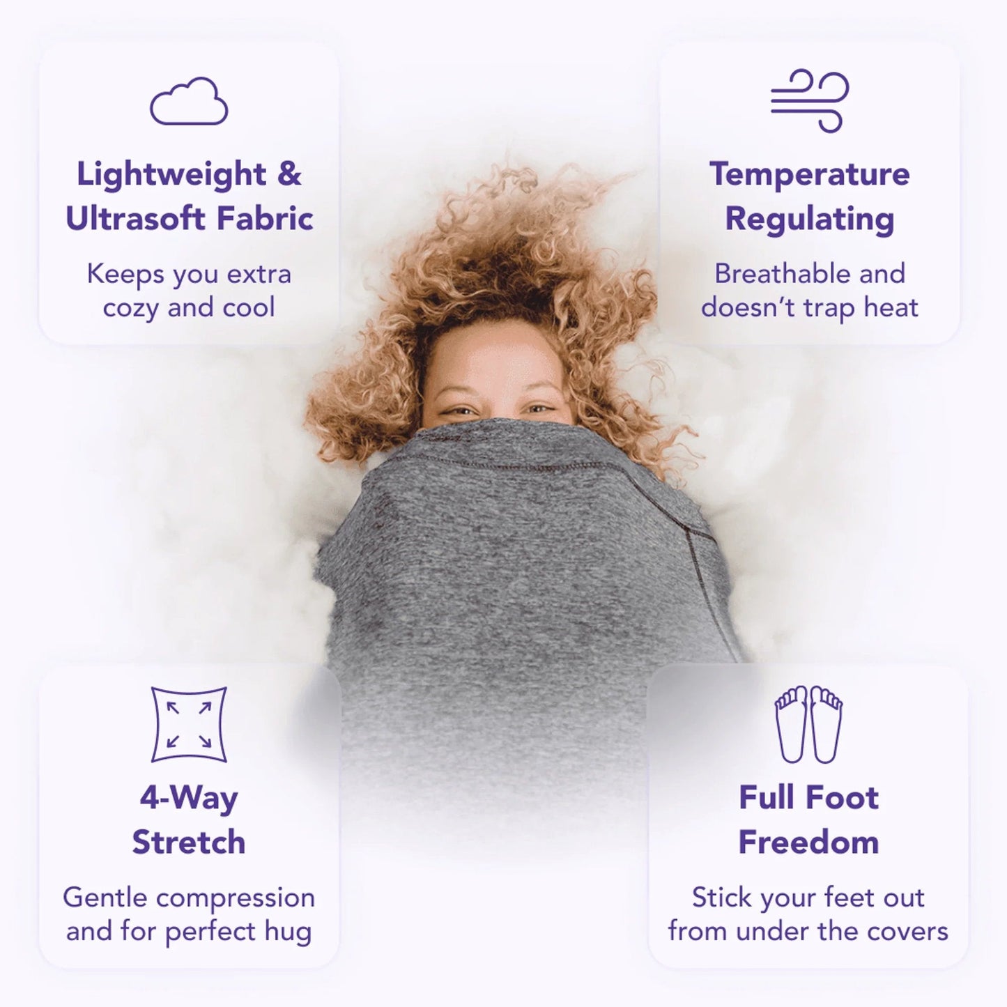 Blankets Weighted Compression Swaddle Adults Sleep Pod