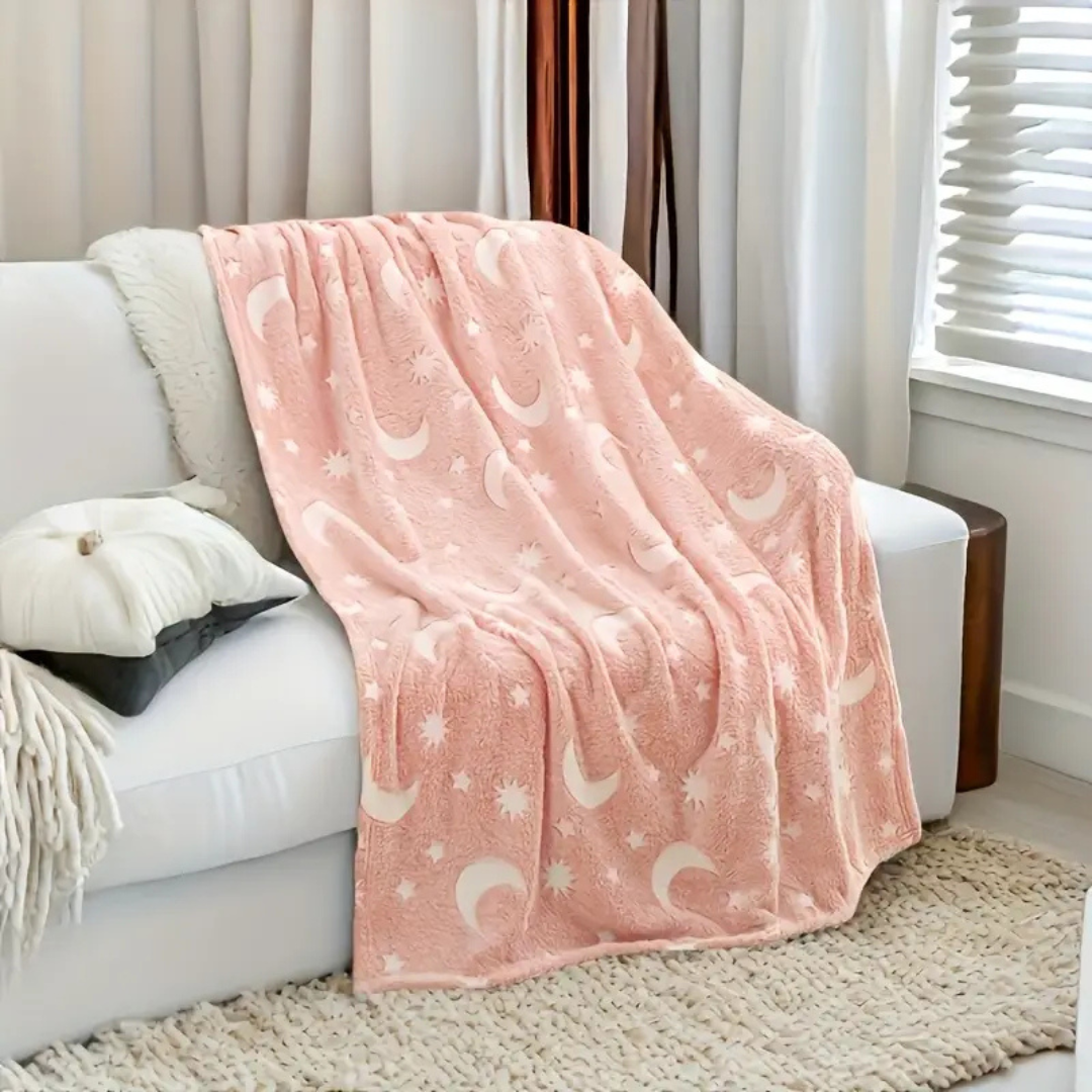 Manta para bebé de forro polar con brillo para comodidad nocturna