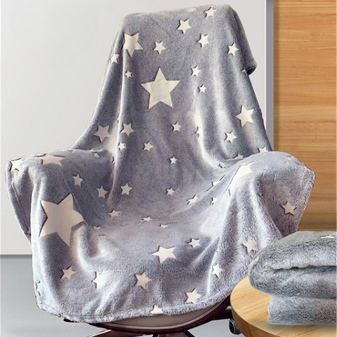 Manta para bebé de forro polar con brillo para comodidad nocturna