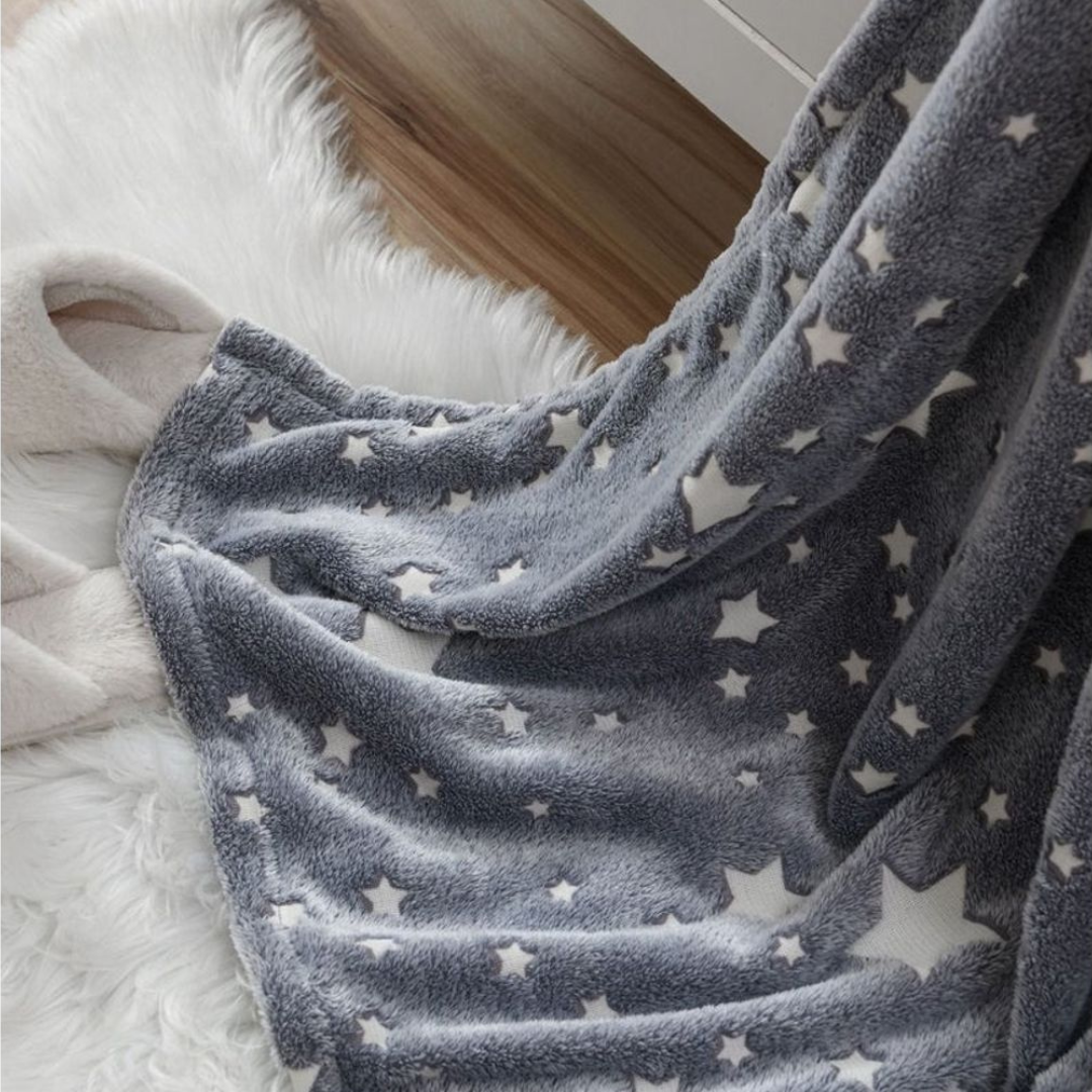 Manta para bebé de forro polar con brillo para comodidad nocturna