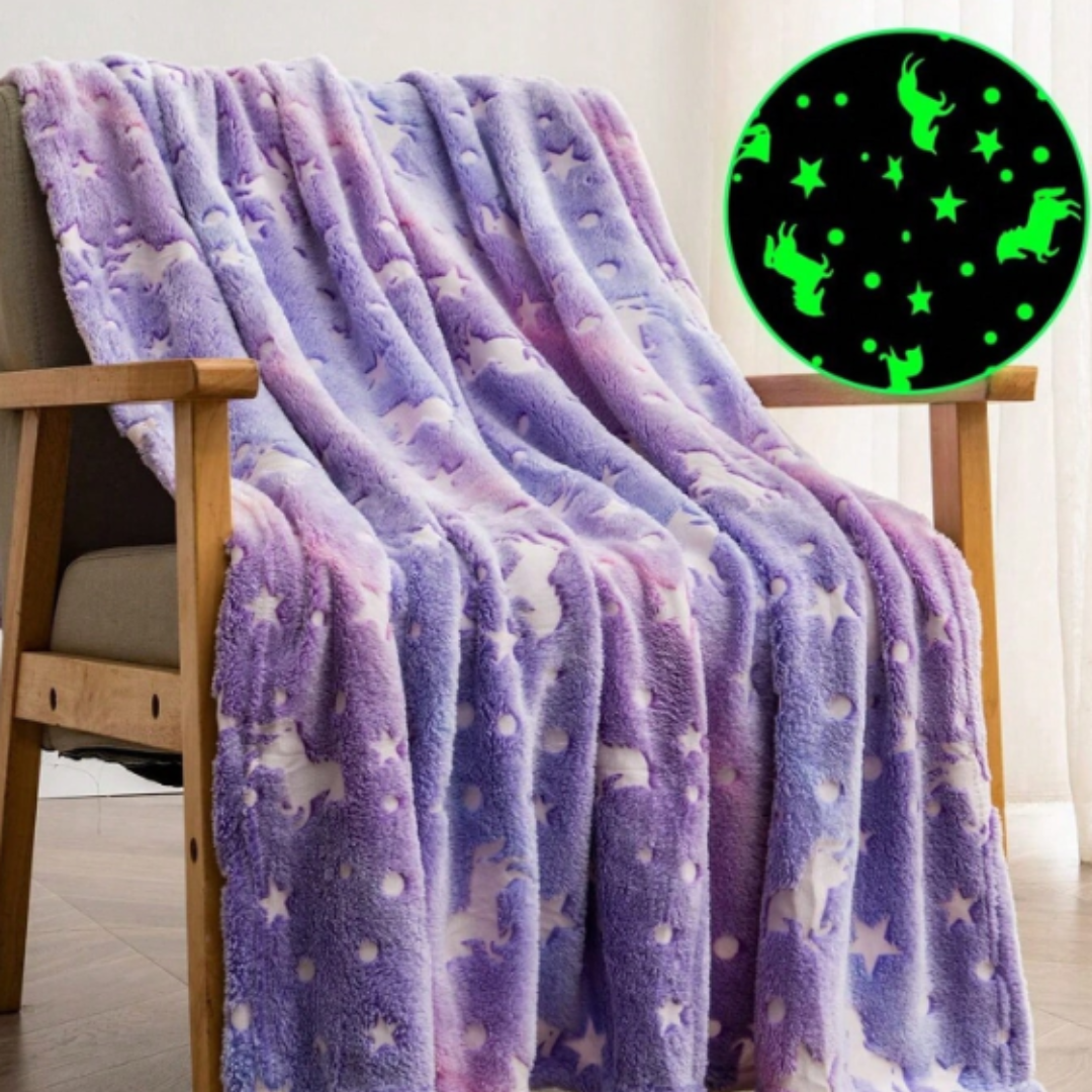 Manta para bebé de forro polar con brillo para comodidad nocturna