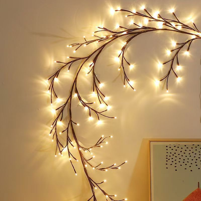 Lámpara de pared LED con decoración de ramas de árbol brillantes