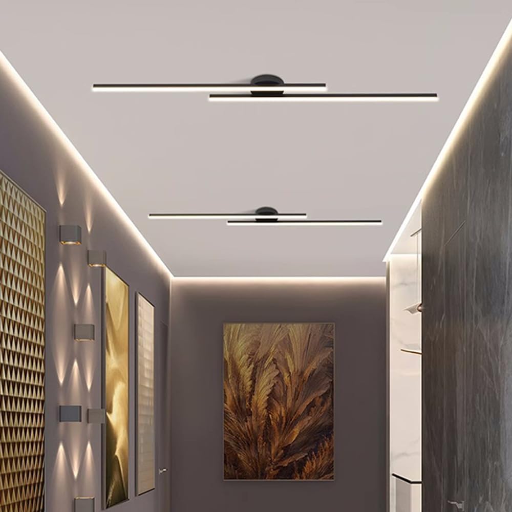 Lampade da soffitto moderne a striscia in alluminio con design LED