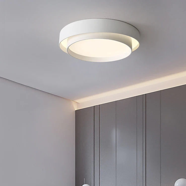 Lampada da soffitto moderna rotonda in metallo con LED