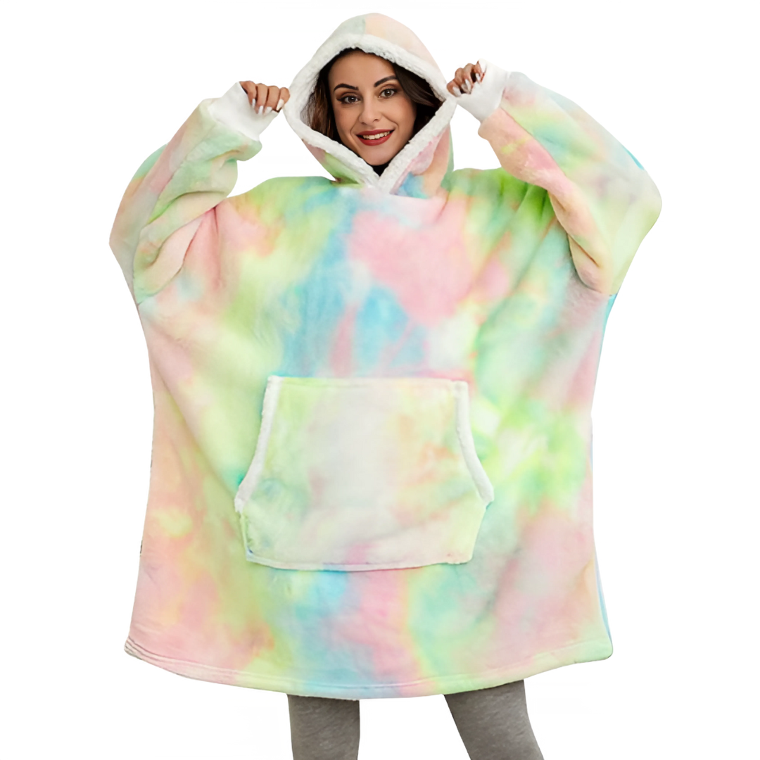 Damska bluza-koc oversize | Ciepła bluza polarowa