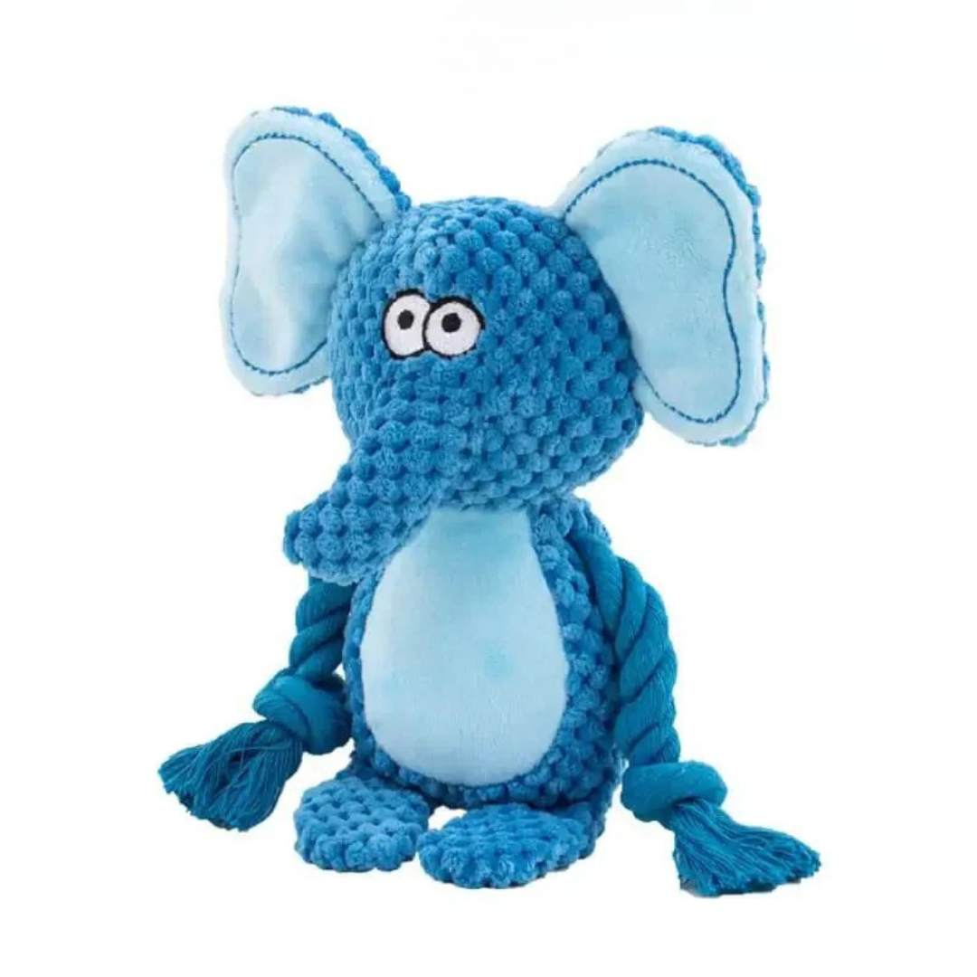 Giocattolo da masticare per cani in peluche resistente e con squeaky