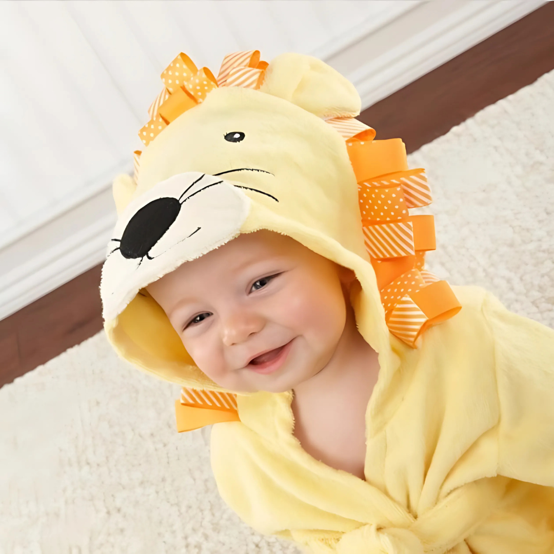 Bata de baño con capucha para bebé | Toalla envolvente suave y absorbente
