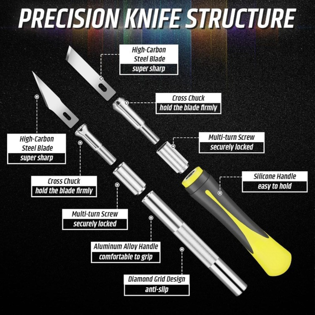 Precision Carving Knife Set for Easy Carved Pumpkins | Sharp Ergonomic Blades