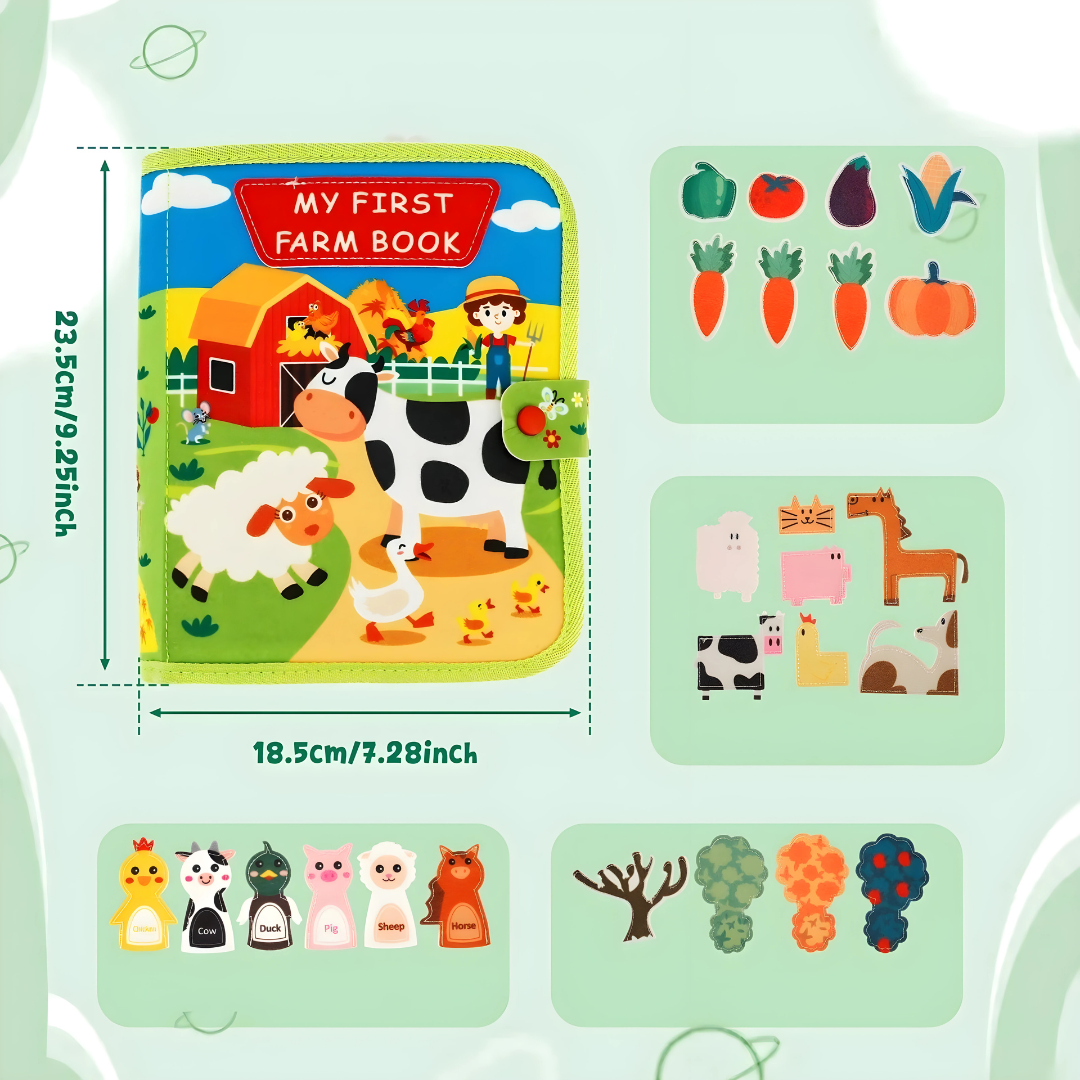 Livre d'histoires éducatif pour enfants sur les animaux de la ferme