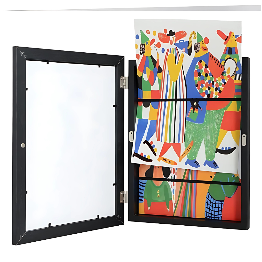 Cadre photo en bois avec charnière pour affichage d'œuvres d'art