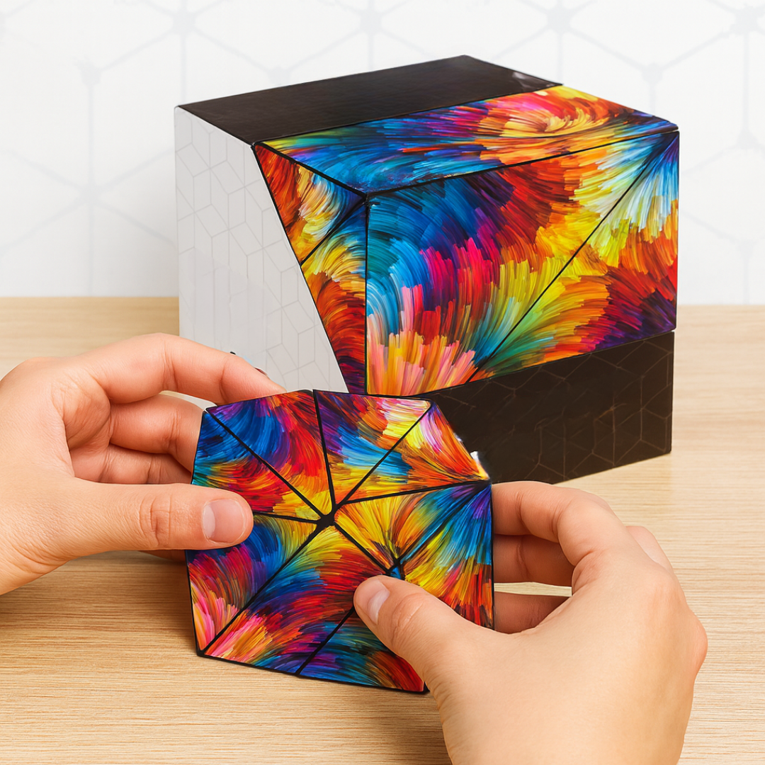 Cube Puzzle Magnétique Jouet Anti-Stress Pliable