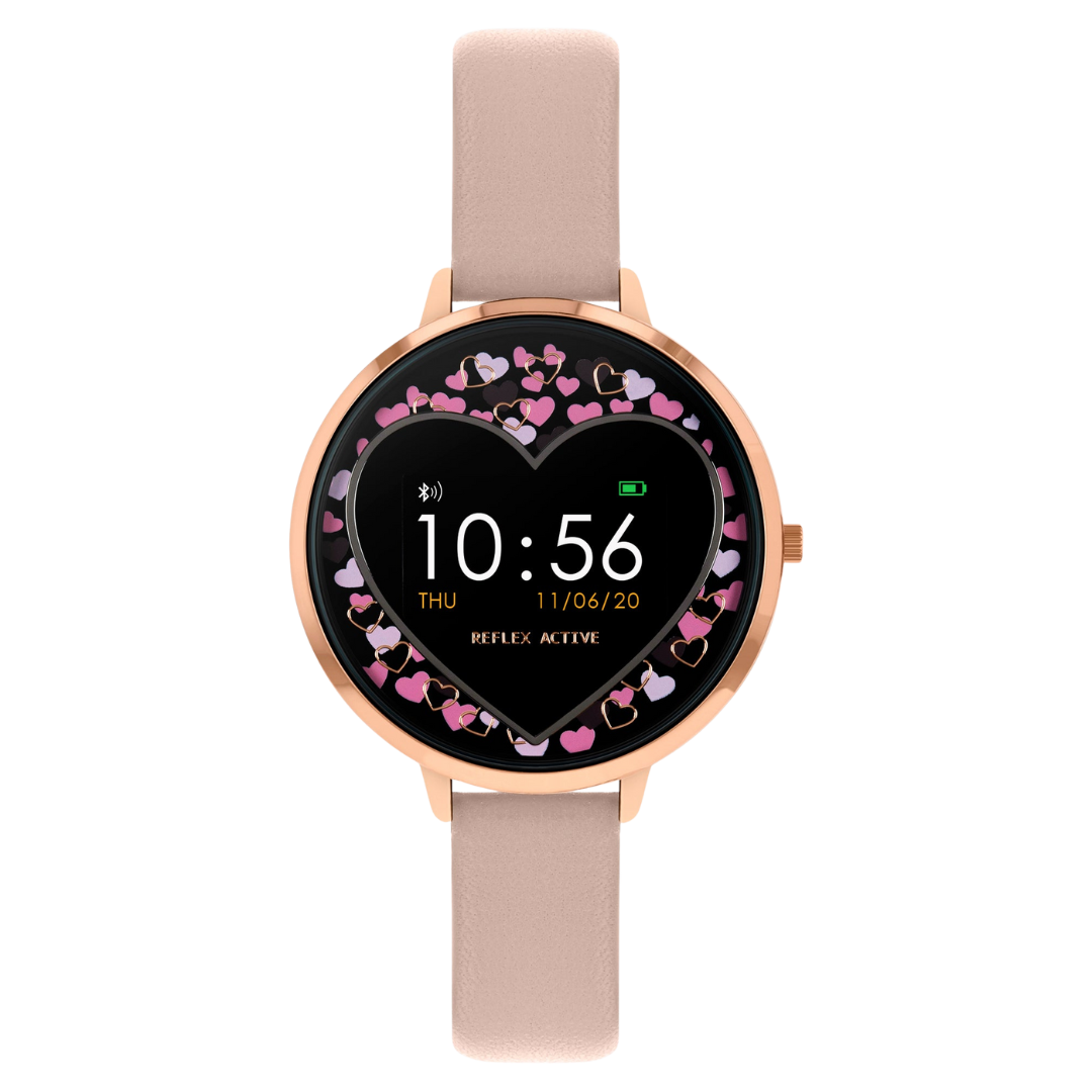 Smartwatch Women Leather Strap Fitness Tracker