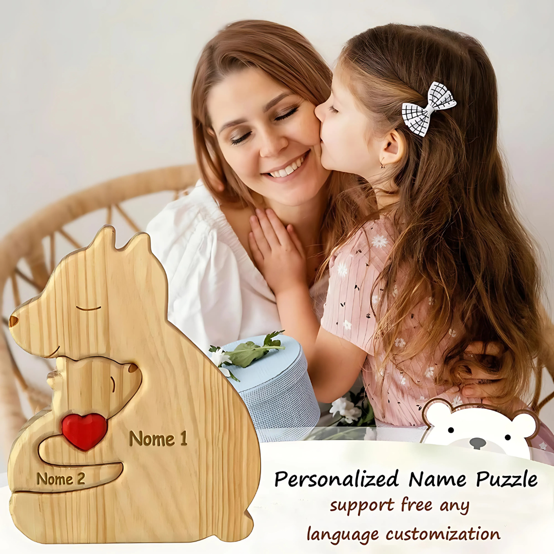 Ornement en bois personnalisé souvenir de famille