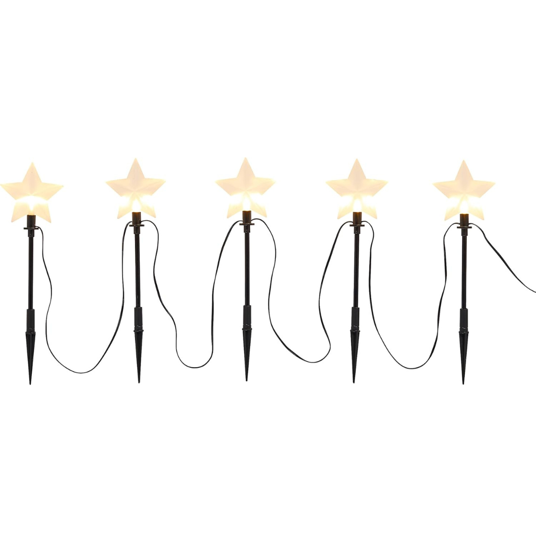 Luces de Estaca de Jardín con Estrella para Decoraciones Navideñas