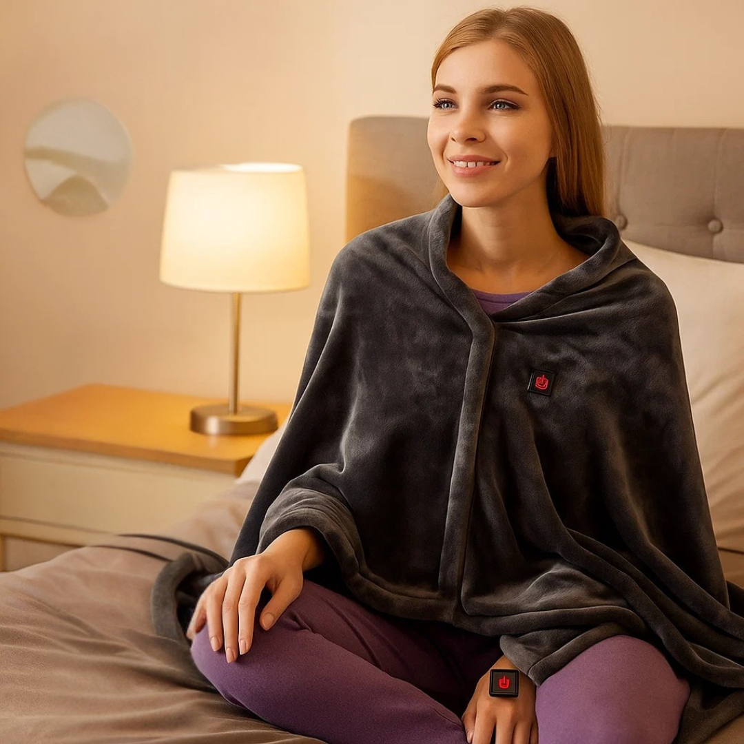Coperta Elettrica USB Riscaldata in Pile per Spalle