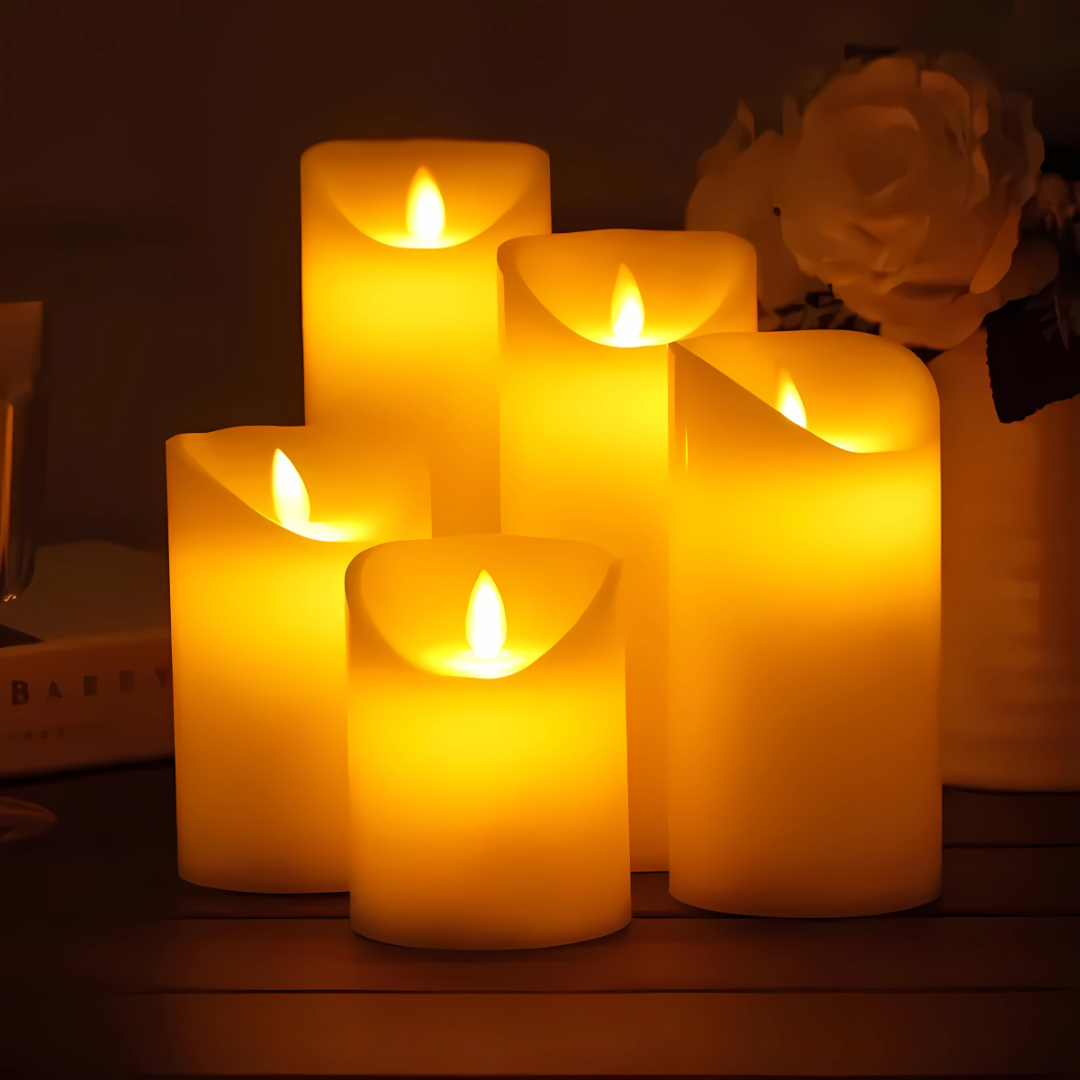 Bougies décoratives LED sans flamme à scintillement
