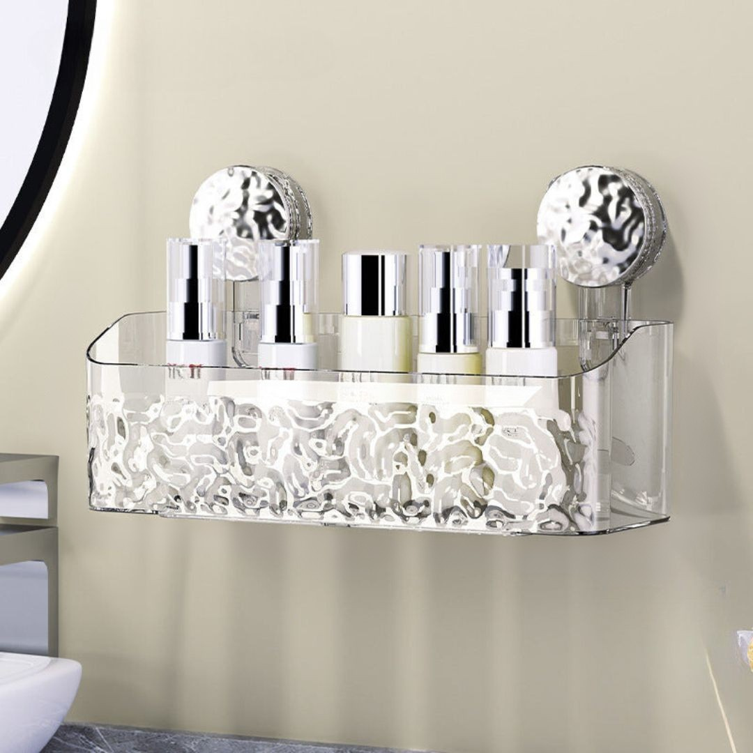 Shower Caddy Suction Acrylic Bathroom Shelves