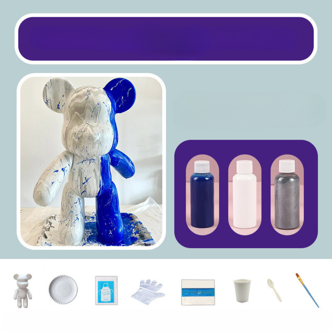 Bambola Orso Decorativa Dipinta a Mano