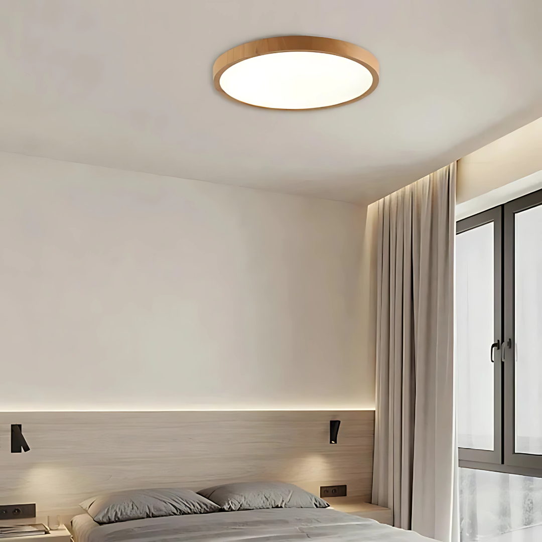 Lampade da soffitto moderne in legno design LED