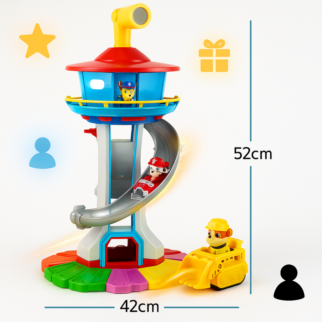 Kids Car Track Playset Slide Tower