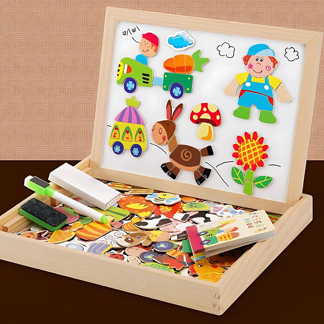 Wooden Magnetic Kids Drawing Board Toy