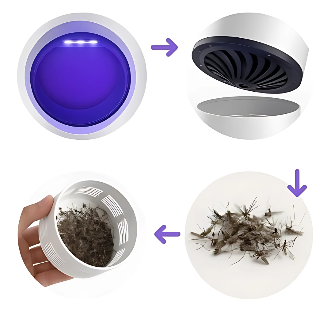 Lámpara eléctrica mata insectos con luz ultravioleta