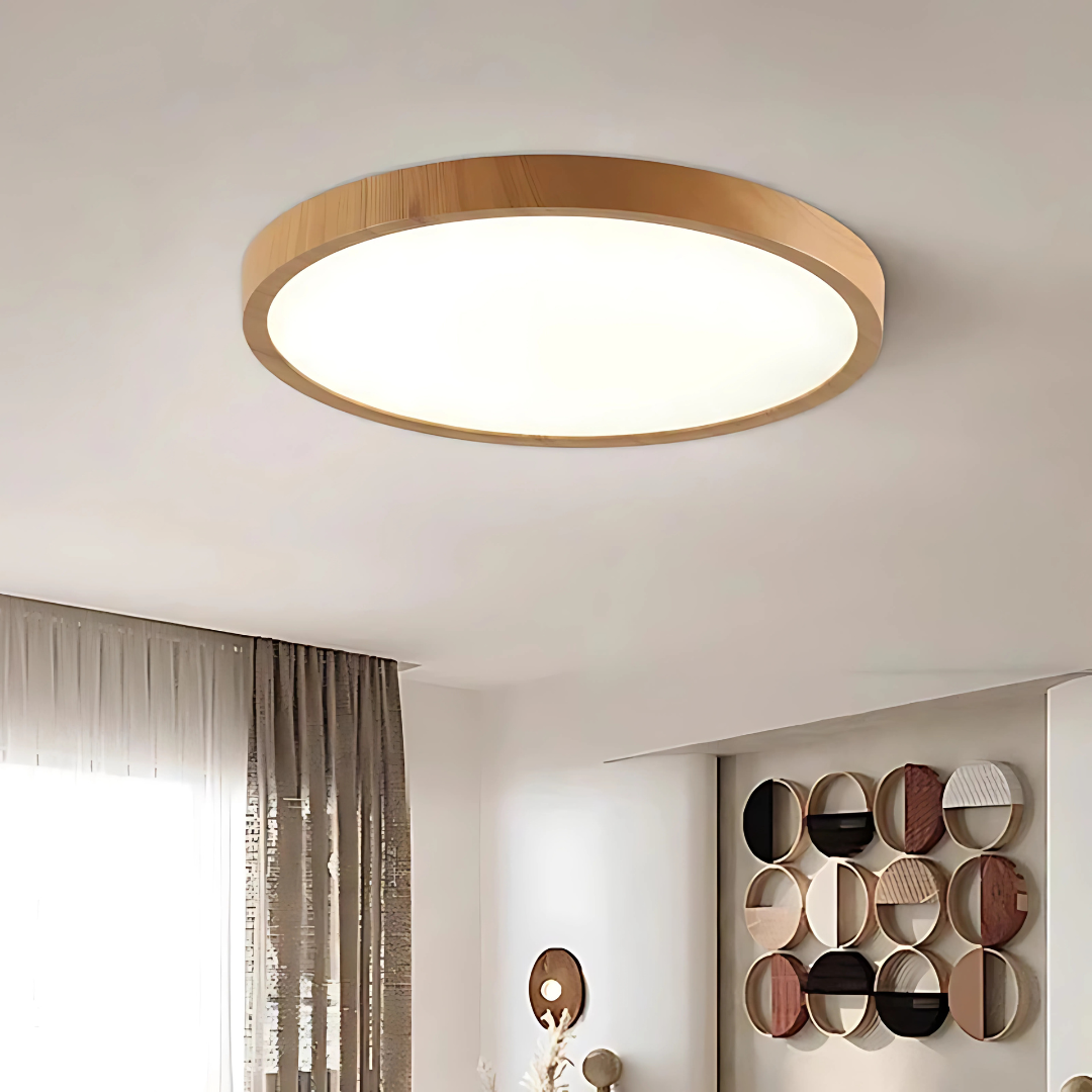 Lampade da soffitto moderne in legno design LED