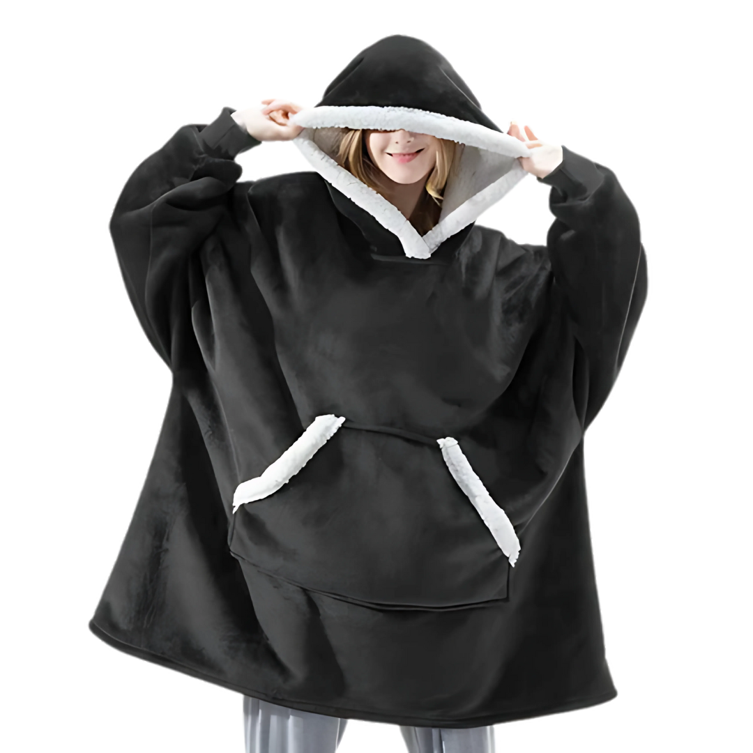 Damska bluza-koc oversize | Ciepła bluza polarowa