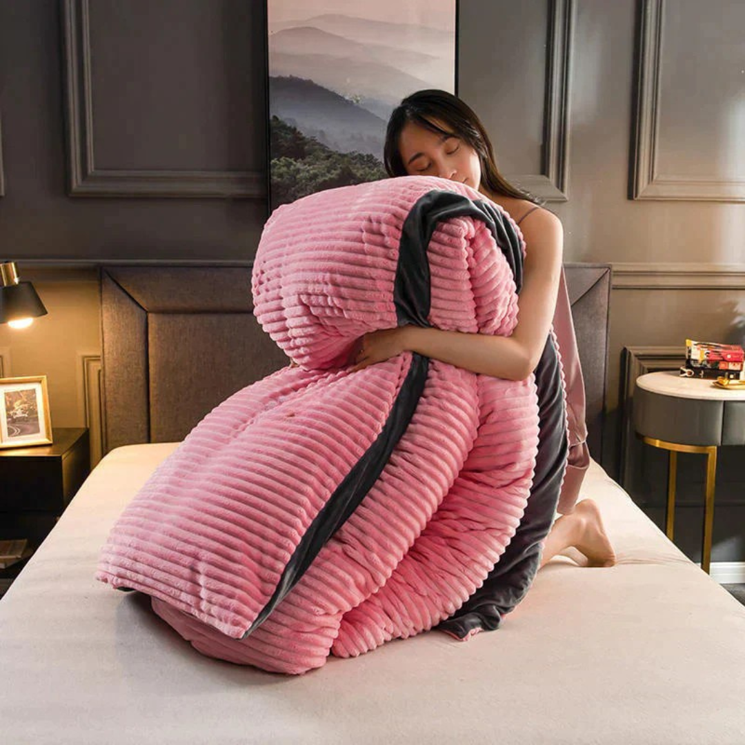 Manta de forro polar suave cálida de felpa para cama