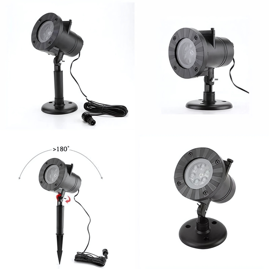 Proyector de luz LED para decoración navideña interior y exterior