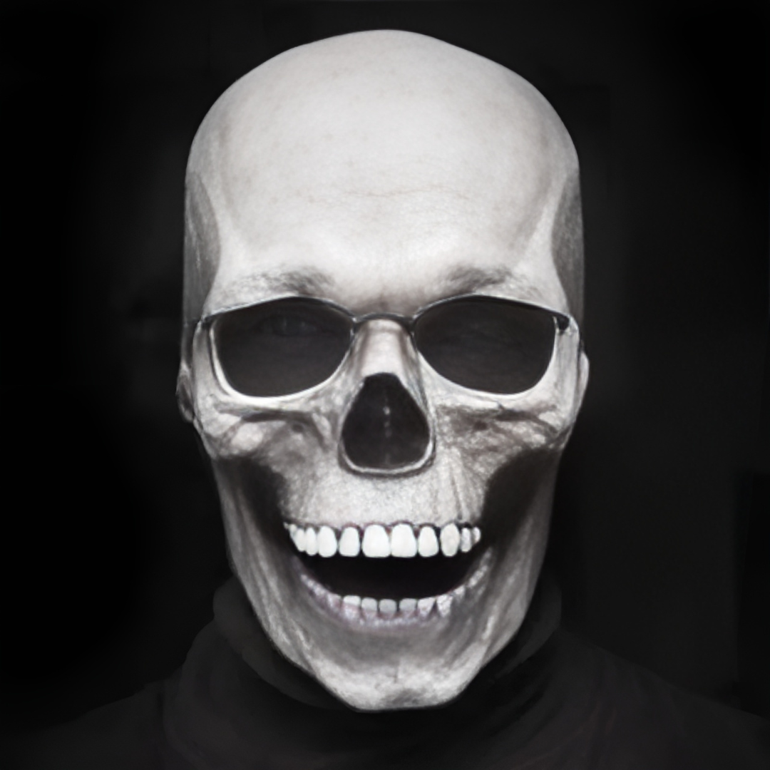 Máscara de calavera realista de cabeza completa para Halloween