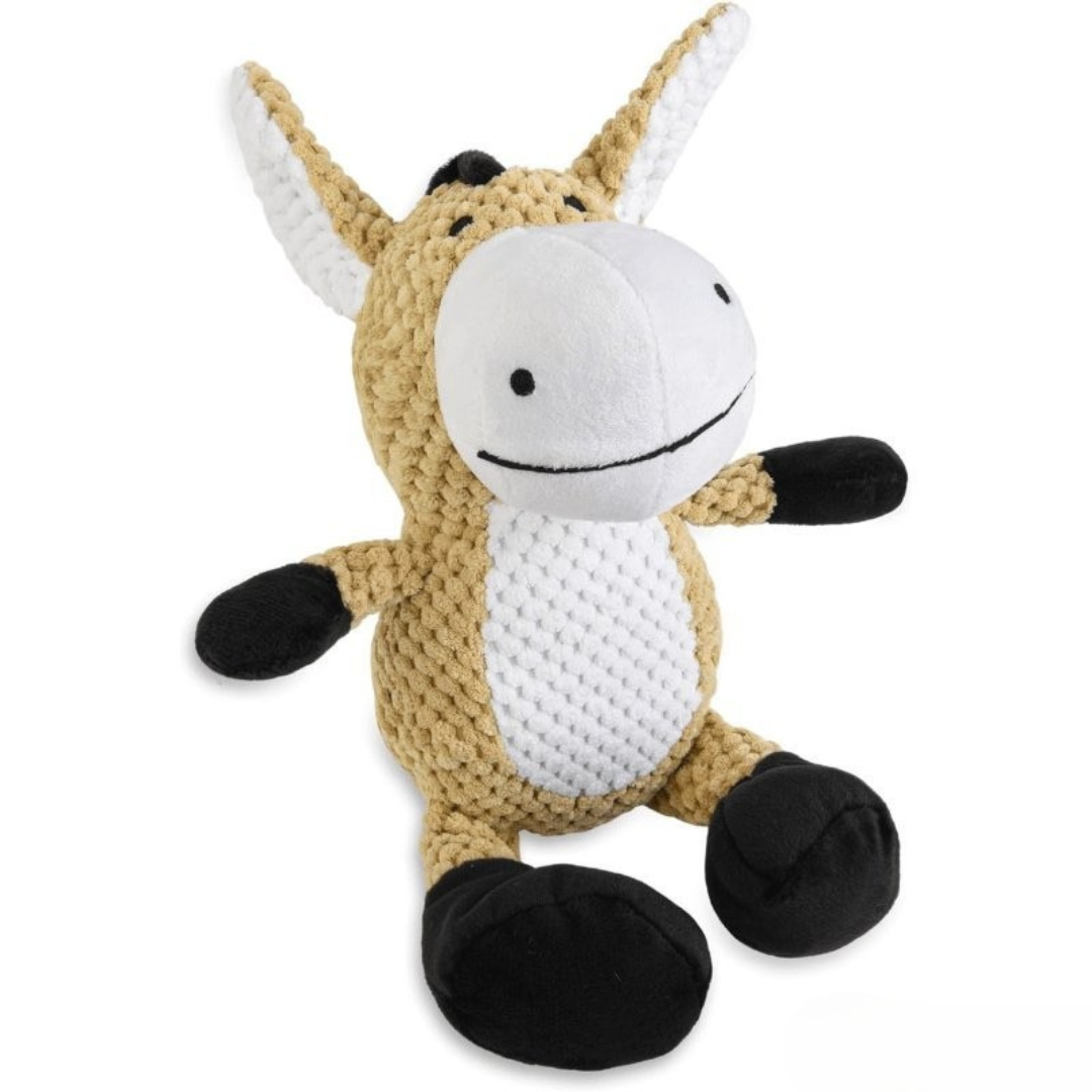 Giocattolo da masticare per cani in peluche resistente con fischietto