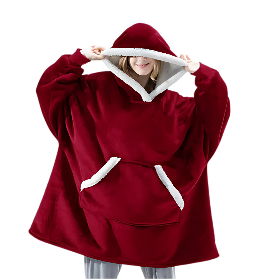 Damska bluza-koc oversize | Ciepła bluza polarowa