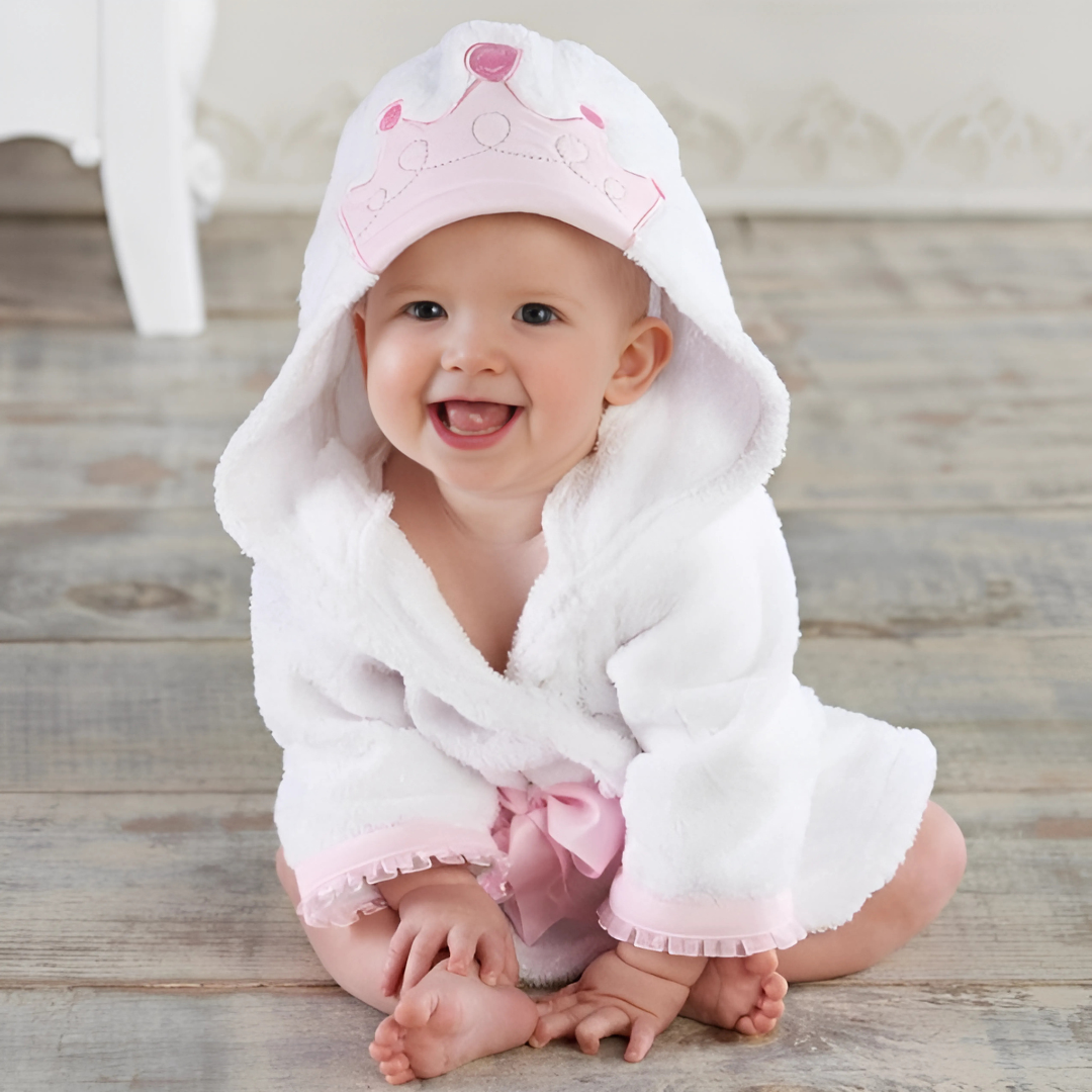 Bata de baño con capucha para bebé | Toalla envolvente suave y absorbente