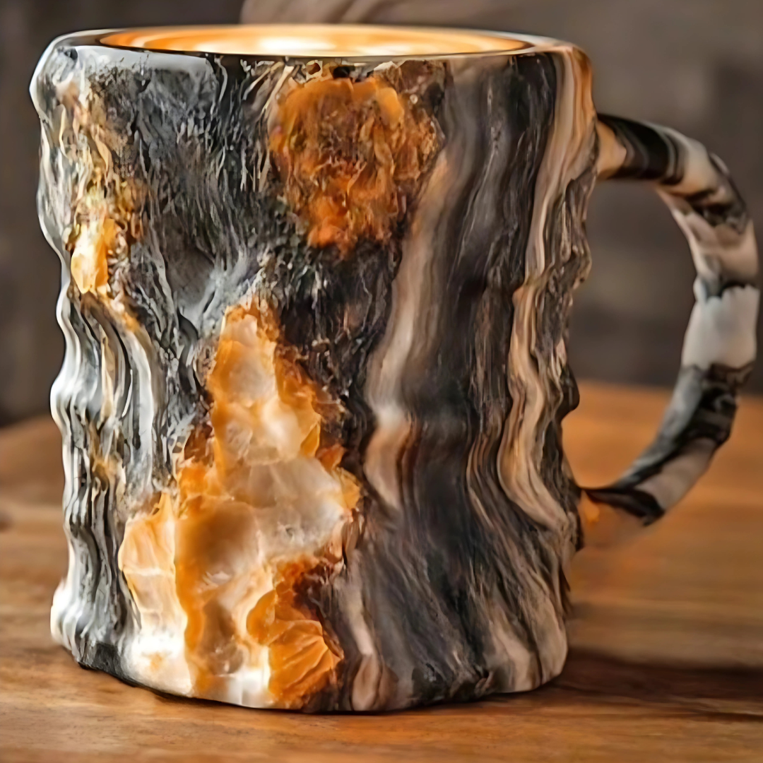 Tasse en céramique effet cristal pour café