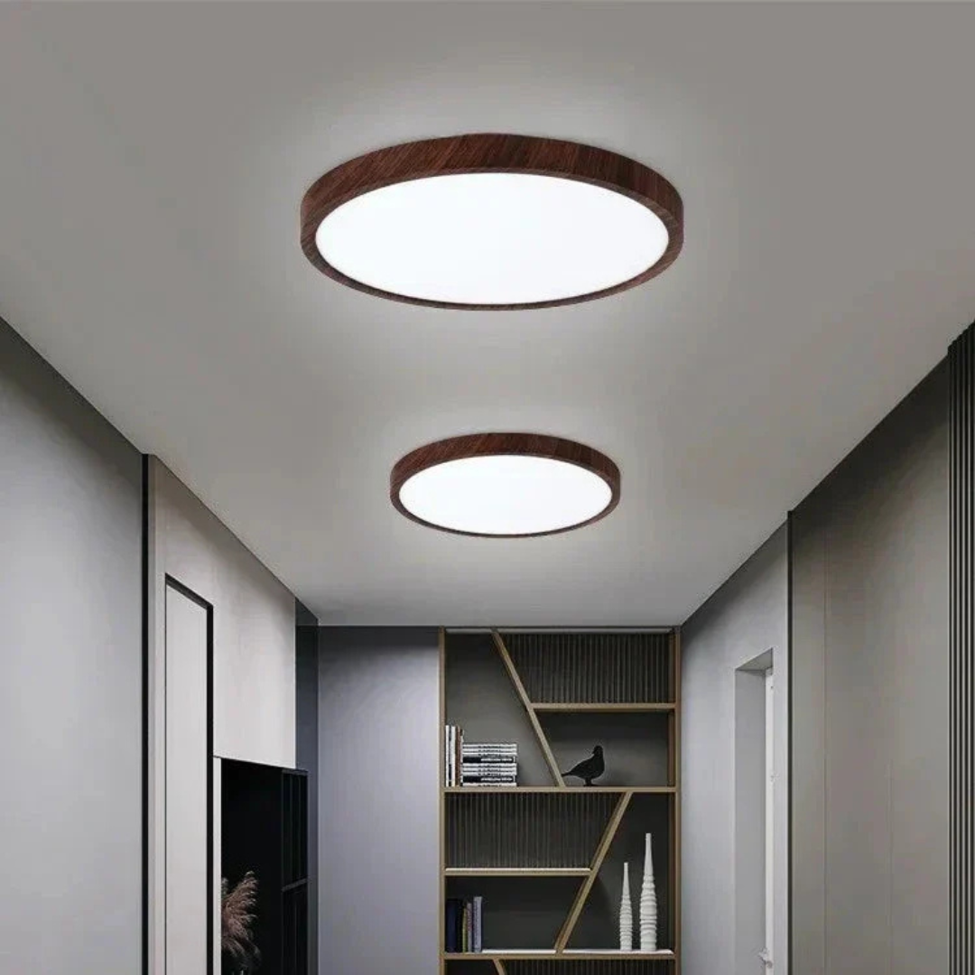 Lampade da soffitto moderne in legno design LED