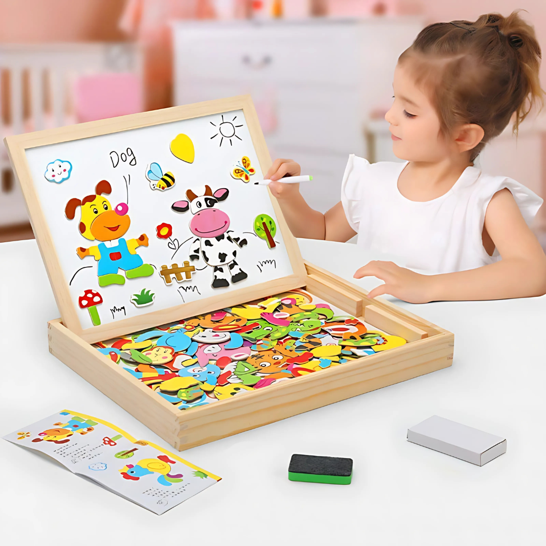 Wooden Magnetic Kids Drawing Board Toy